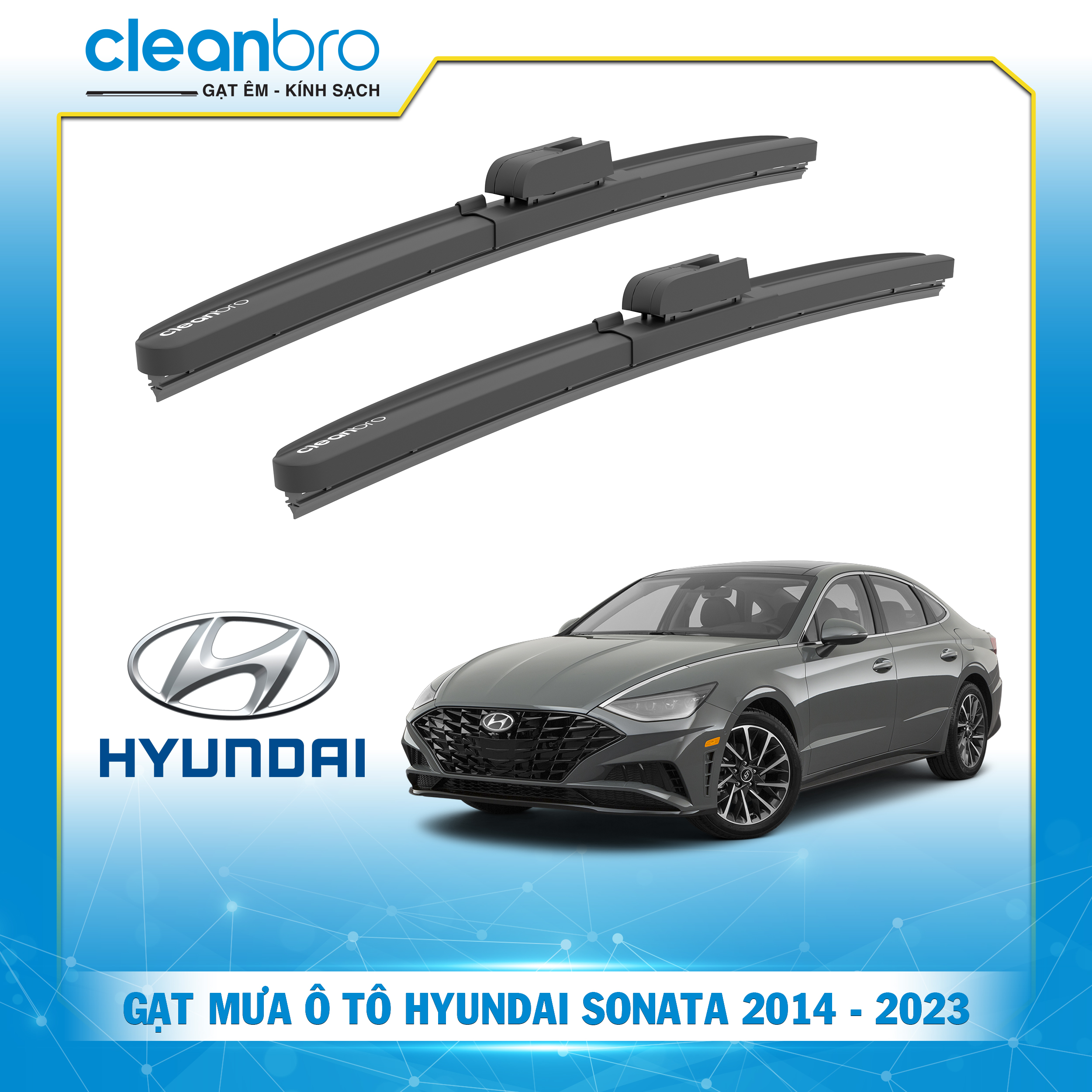 Gạt mưa ô tô hiệu ứng lá sen Hyundai Sonata [2014-2023+]